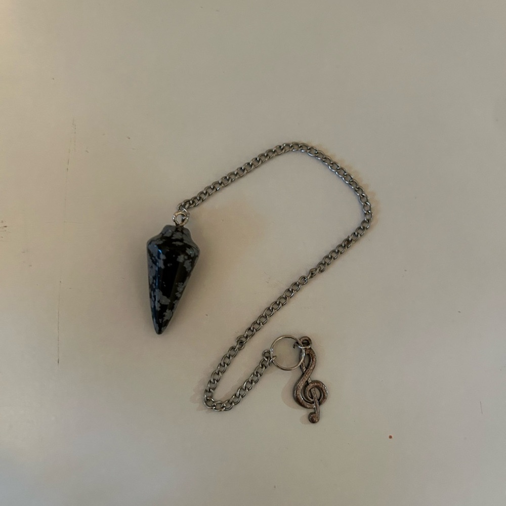 NEW handmade small shop blue crystal musical charm pendulum